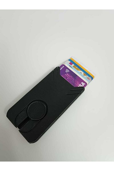 Shan Black 8 Card Holder
