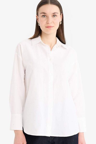 DeFacto New Season Relax Fit Basic Plain Poplin Long Sleeve Hijab Shirt Tunic