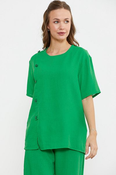 Sementa Green Supported Linen Look Comfortable Suit