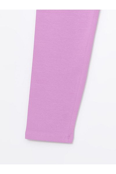 LC Waikiki Pink Girl's Leggings with Elastic Waist