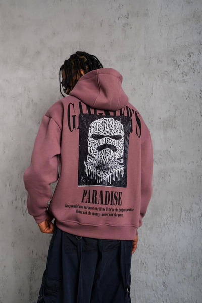 velmorafashion فليمورا بريميوم بارادايس مطبوع بغطاء رأس سويت - روج كورسيدو