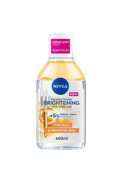 NIVEA ماء ميسيلار مُشرق، يُنظف ويُفتح ويُزيل المكياج، 400 مل