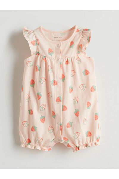 LC Waikiki Lcw Baby Crew Neck Strawberry Baby Girl Jumpsuit
