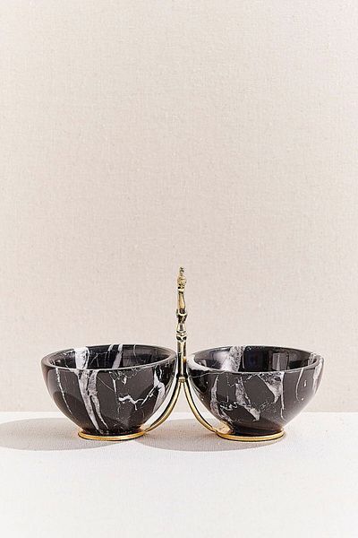 Paşabahçe Seljuk Marble Snack Bowl Black