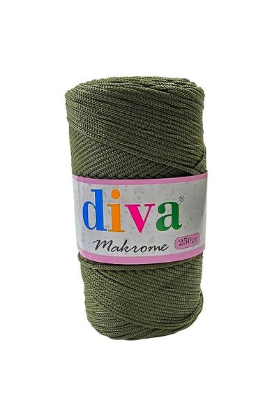 Diva İplik Πολύπι Μακραμέ 250 GR 193 Χακί