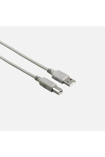 Genel Markalar Hama USB 2.0 A Fiş - B Fiş Gri 1.5 m