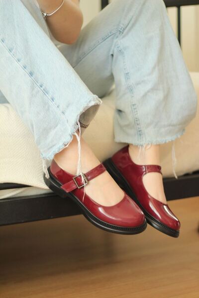 Mida Shoes Ysn-4444 Bordo Rugan Kadın Ayakkabı