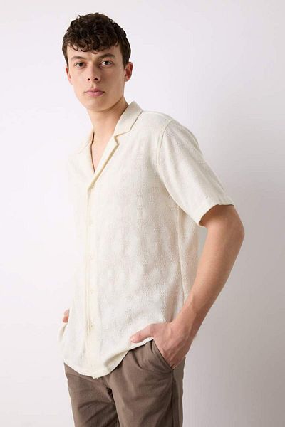 DeFacto New Season Regular Fit Apache Collar Summer Short Sleeve Shirt