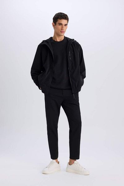 DeFacto Νέα σεζόν Αδιάβροχο Regular Fit Εποχιακό Ανοιξιάτικο Παλτό με φερμουάρ με κουκούλα
