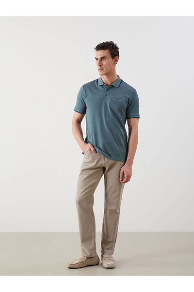 LC Waikiki Ανδρικό μπλουζάκι με κοντό μανίκι LCWAIKIKI Classic BLUE Polo γιακά