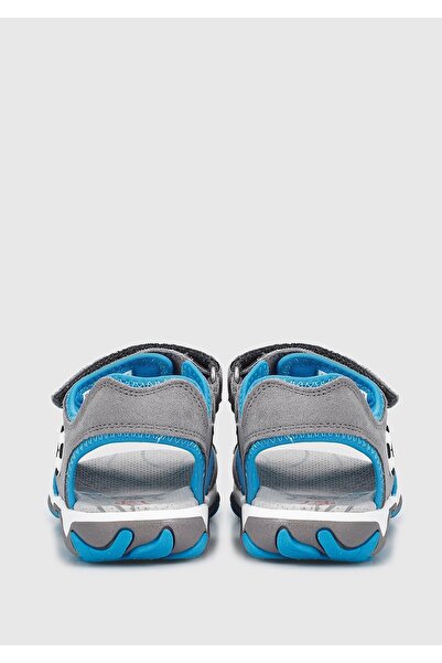 Superfit Grey-turquoise Leather Boys' Flat Sandals