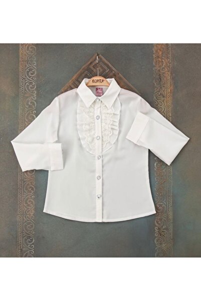 bebitomkids Kız 5-12 Yaş Dantelli Gömlek