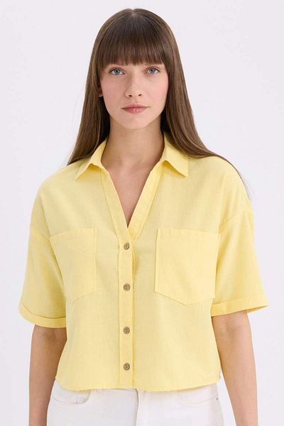 DeFacto New Season Boxy Fit Basic Plain Short Sleeve Shirt
