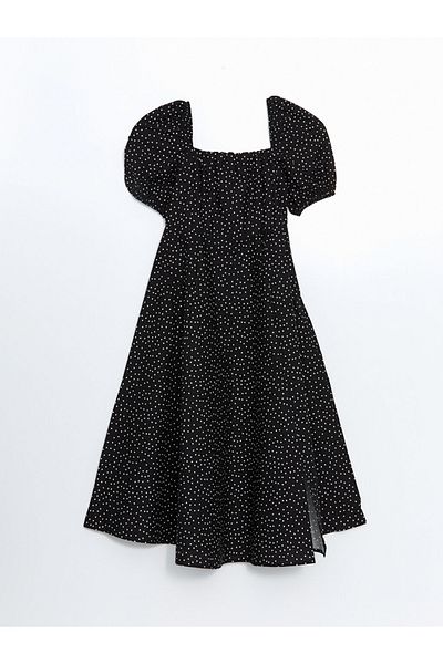 LC Waikiki Xside Square Neck Floral Women's Dress