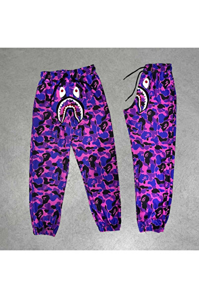 velmorafashion Velmora Two Thread Me Transitional Ape Embroidered Tracksuit Pants - Purple -