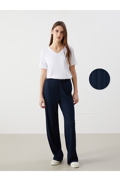LC Waikiki Standard Mold Viscose Blended Soft Camisole Fabric Women's Trousers