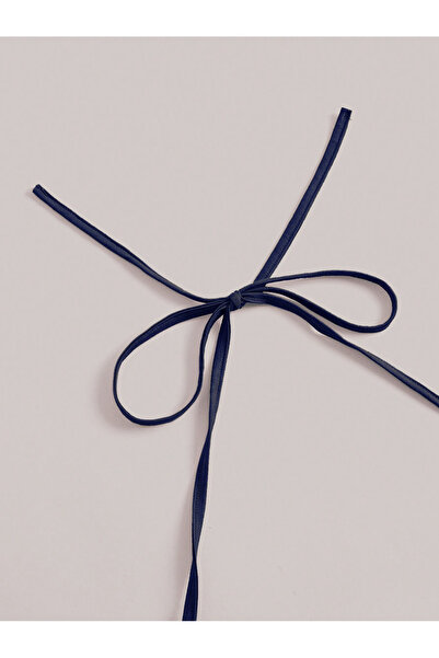 poswicon Темно-синій топ Plisse Plisse Halter Crop