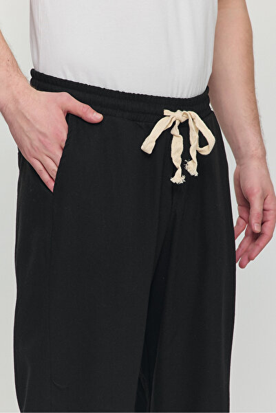 Plus Ninety Erkek Oversize Kalıp Pamuk Keten Pantalon