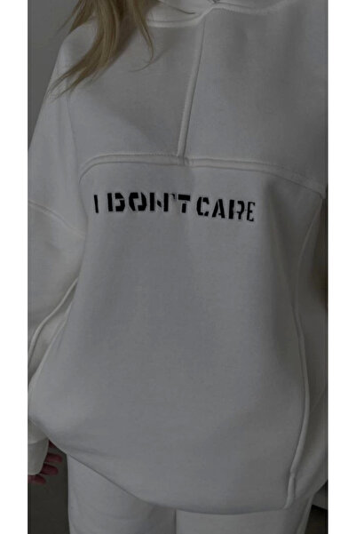 velmorafashion Velmora Embroidered Three Thread Sweat Suit - White -