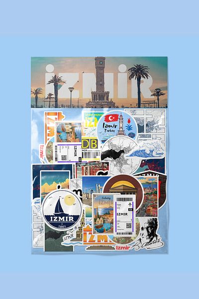 dadi ramba Izmir Sticker Pack -Bullet Journal - Agenda - Planner - Notebook - Laptop Sticker Sticker