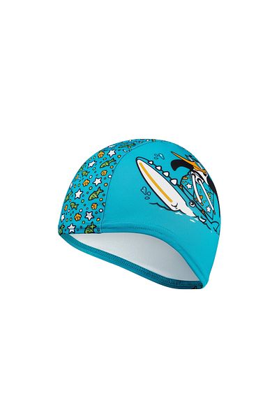SPEEDO Printed Poly Cap Iu Unisex Children's Blue Swimming Cap Unisex Children's Swimming Cap