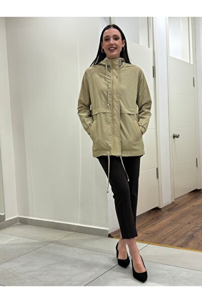 dörtelle Women's Mink Zipper Closure Windbreaker Coat