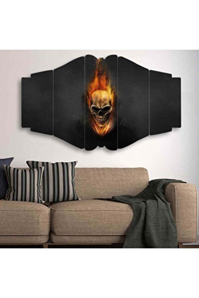 Inferno Flame, Skull - 5 Piece Painting