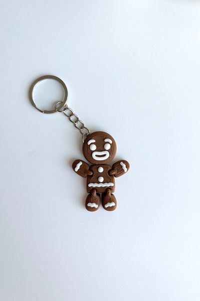 sin istanbul Μπρελόκ με ασημένια αλυσίδα Gingerbread