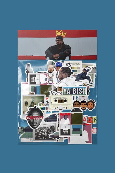 dadi ramba Kendrick Lamar Sticker Pack -Bullet Journal - Agenda - Planner - Notebook - Laptop Sticker Decal