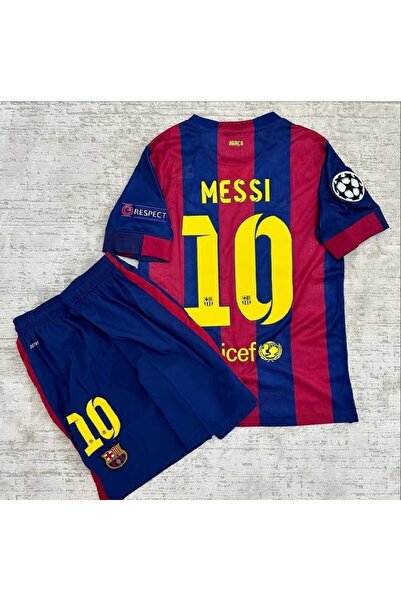 yenteks B'a'r'c'e'l'o'n'a 2015 Şampiyonlar Ligi Finali Lionel Messi Nostalji Çocuk Forması