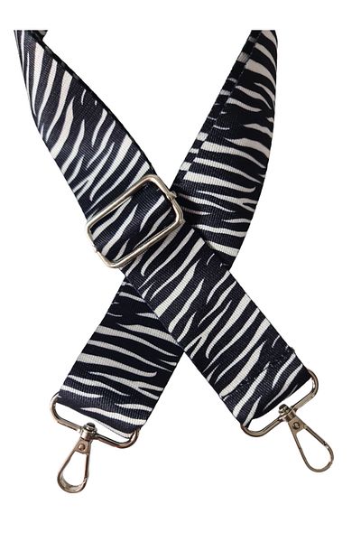 Gloria Adjustable Polyester Column Bag Handle - Zebra Pattern / 120 cm
