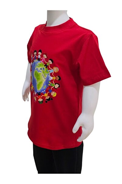 Kostüm Sarayı Svetska dečja Štampano crvena majica