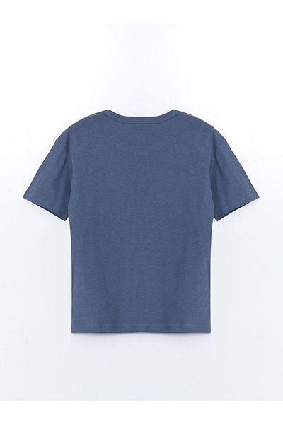 LC Waikiki Tricou pentru băiat din bumbac pieptănat cu imprimeu nostalgic cu maimuță, sezon nou - S5AD22Z4