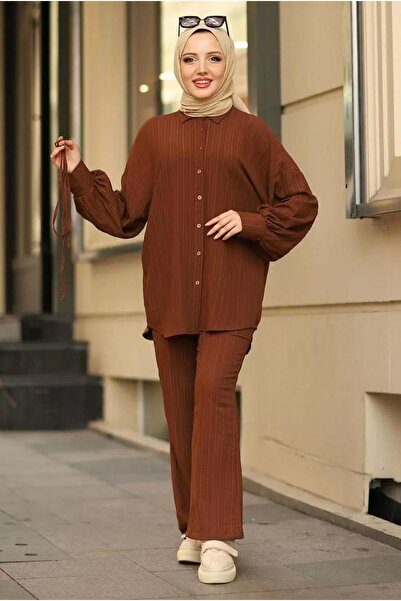 ECESSAMODAM Lara Fabric Buttoned Double Set