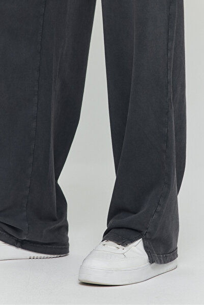 Plus Ninety Men's Oversize Fit Summer Anthracite Piece Dyed Painted Double Bottom Top Set