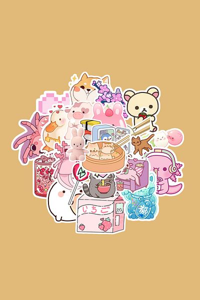 dadi ramba Kawaii V2 Sticker Pack -Bullet Journal - Agenda - Planner - Notebook - Laptop Sticker Decal