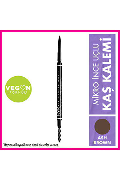 NYX قلم حواجب صغير - بني رمادي