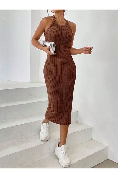 bemmoda Rochie creion midi cu fitil lat pentru damă