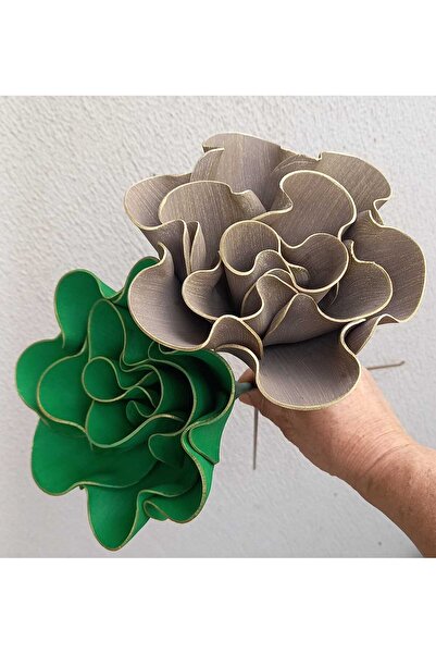 kutmen حزمة مزدوجة مزخرفة، حقيبة أو مزهرية زهرة إيفا مينك وخضراء (زهرة صناعية)