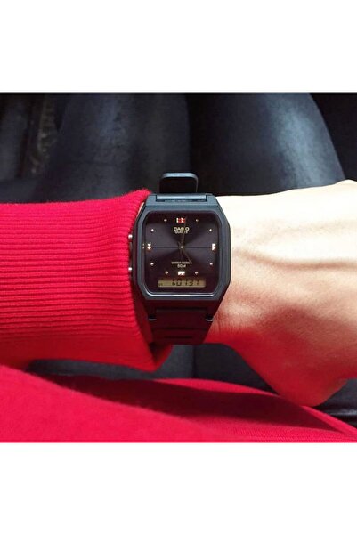 Casio Casio Unisex Analog-Digital Resin Band Watch AW-48HE-1AVDF