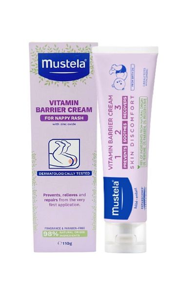Mustela كريم لعلاج طفح الحفاظات بحماية الفيتامينات من موستيلا