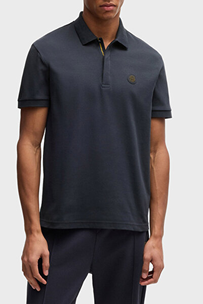 BOSS Logolu % 100 Pamuk Regular Fit Düğmeli Polo Yaka T Shirt Erkek POLO YAKA...