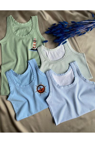 Elosia 4'Li Sealer, Sailor Boys Soft Athlete-Tshirt Set