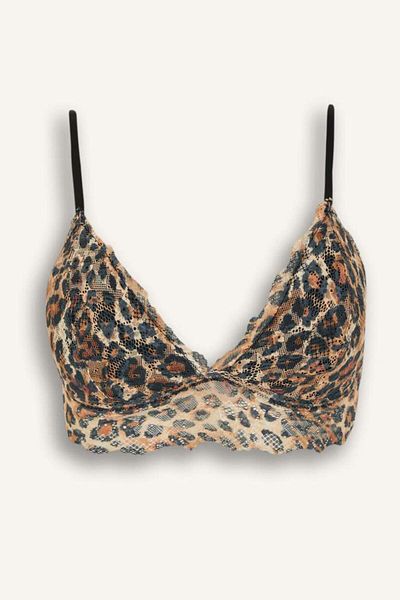 DeFacto New Season Leopard Print Padded Lace Bralette-Fall in Love