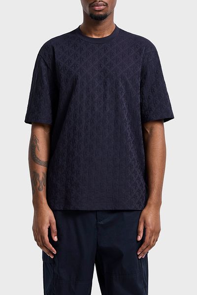Armani Exchange Λογότυπο Armani Exchage με τυπωμένη κανονική εφαρμογή Βαμβακερό μπλουζάκι με λαιμόκοψη ανδρικό μπλουζάκι XM 000268   AF10337