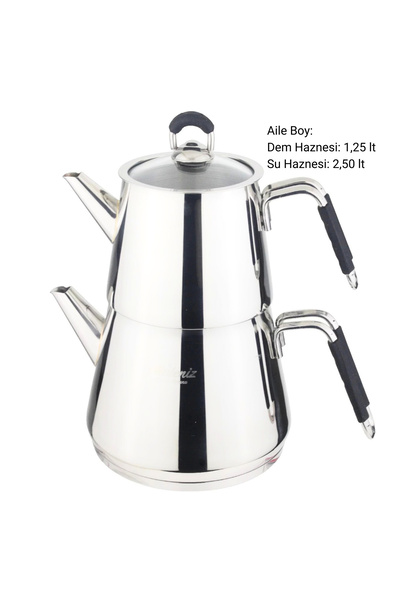 Akdeniz Piramit Orta Silikon Kulp Çaydanlık 8 Cm