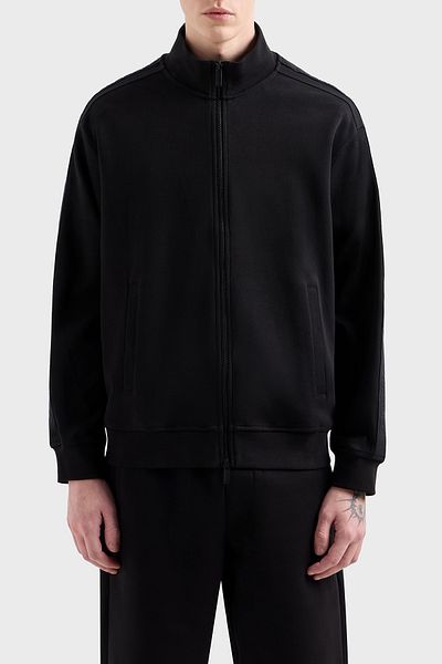 Armani Exchange Logo Printed 100% Cotton Regular Fit Stand Collar Sweat Men's Sweat Xm 000311   Af10365 Uc0