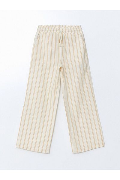 LC Waikiki Elastic Waist Striped Girl's Trousers