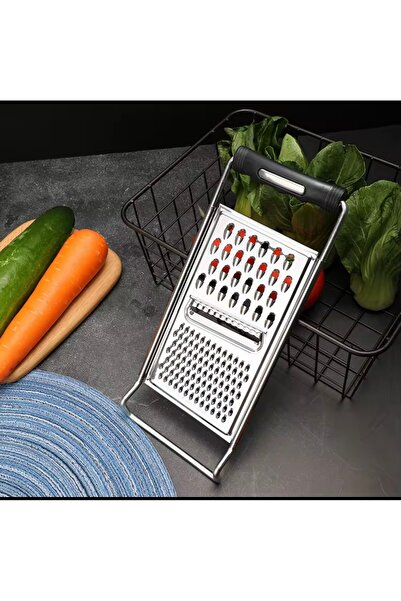 SYN AKSESUAR Paslanamaz Çelik Rende, Çok Fonksiyonlu Doğrayıcı /Kaymaz Saplı Pratik Rende