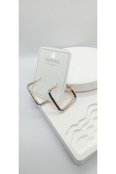 ndjewelry حلق مربع بلونين